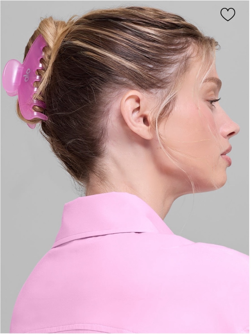 New Alo 90's Claw Clip - Candy Heart Pink